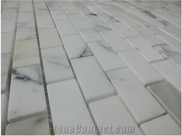 Bianco Carrera White Marble Hexagon Mosaic Tile Honed