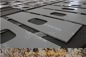 White Solid Surface Bathroom Vanity Tops