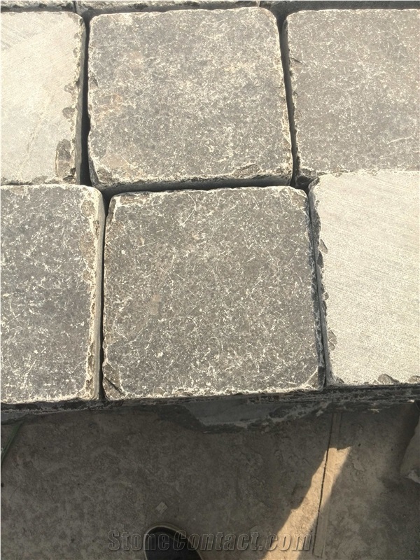 Blue Stone Antique Cube , Tumbled Cobble Stone