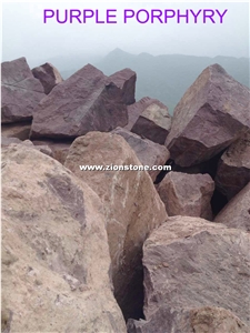 China Red Porphyry Blocks