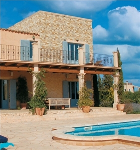 Silver Retro 35, Brown Sandstone Building & Walling, Wall Cladding, Veneer Stone