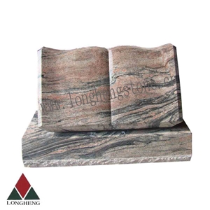 China Shanxi Black Granite Book Shaped Monuments