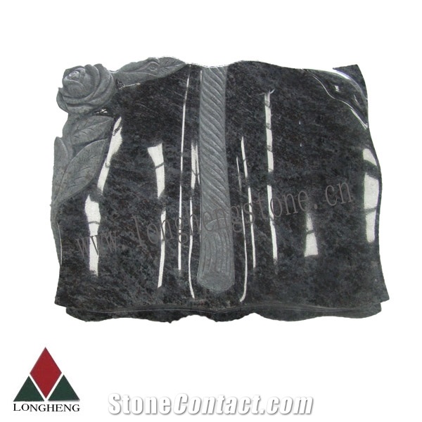 China Shanxi Black Granite Book Shaped Monuments