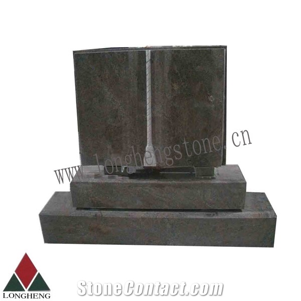 China Shanxi Black Granite Book Shaped Monuments