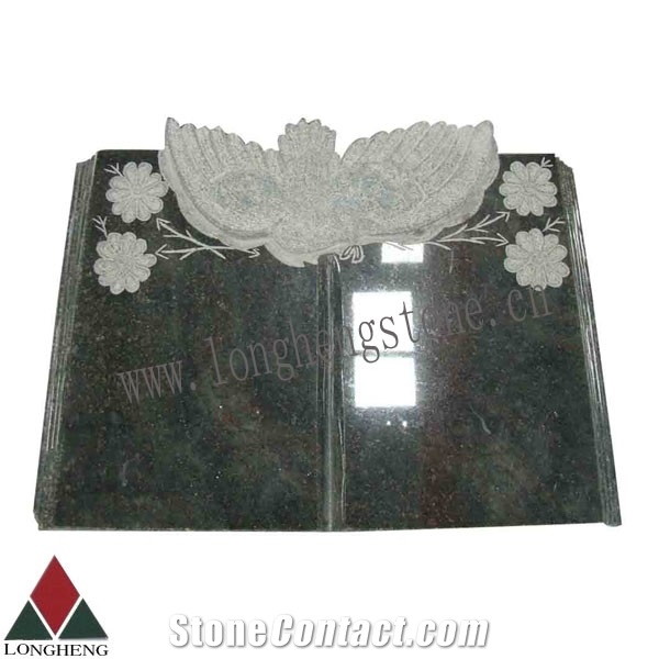 China Shanxi Black Granite Book Shaped Monuments