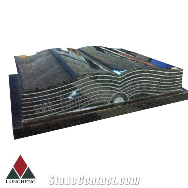 China Shanxi Black Granite Book Shaped Monuments