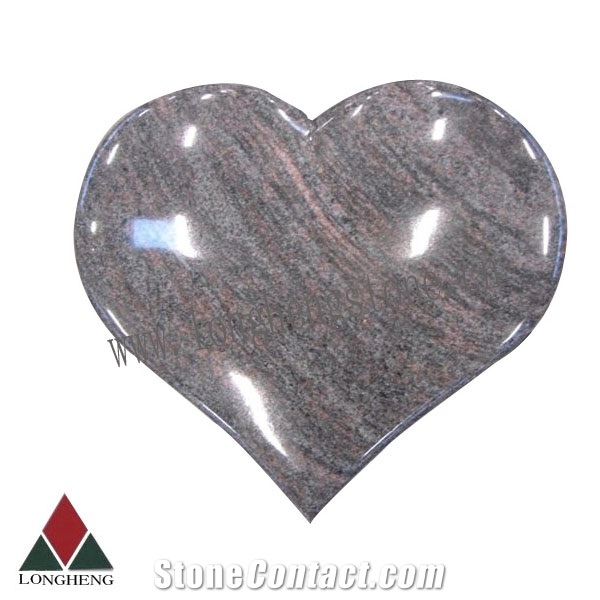 China Viscont White Granite Heart Tombstones