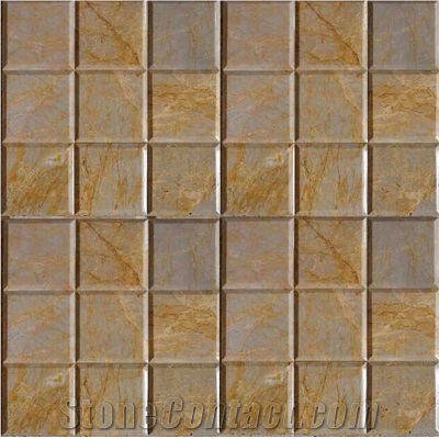Wellest Golden Emperador Marble Mosaic, China Yellow Marble