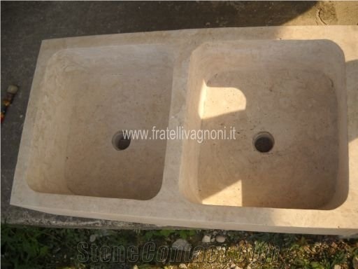 Travertino Romano Classico Solid Farm Sink 90cm