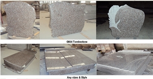 G664 Granite Different Design Tombstone