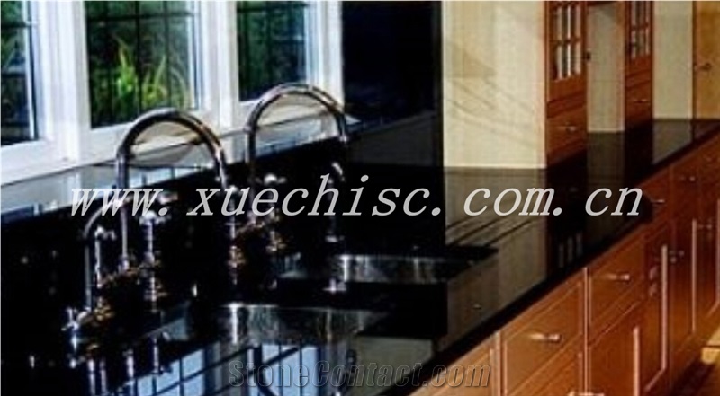 Cheap Prices Shanxi Black Granite Solid Surface Countertops
