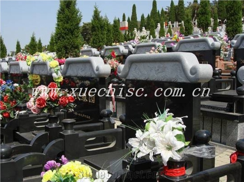 China 2014 the Most Popular Graveyard Stones Granite Asian Style Tombstones