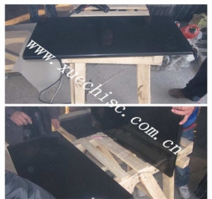 China Black Granite Bathroom Vanity Tops