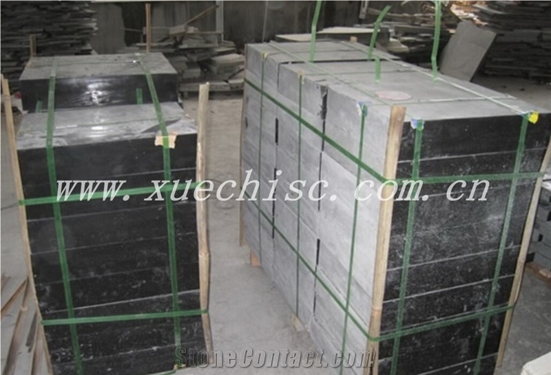 Polished Absolute Black Granite Monument Stone