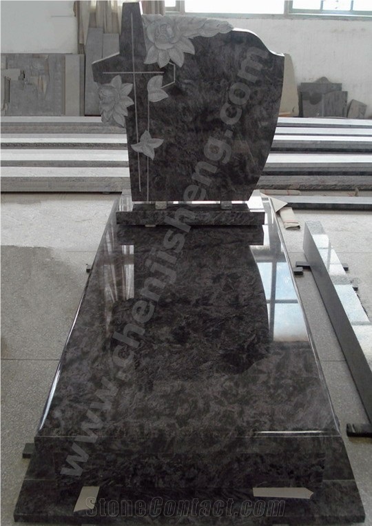 Customized Upright Monuments Granite Monuments Engraved Tombstones With Free Design