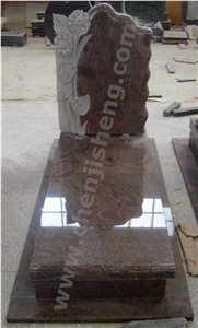 Customized Upright Monuments Granite Monuments Engraved Tombstones With Free Design