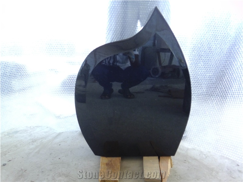 Black Monument Of Head Stone, Black Granite Monument & Tombstone