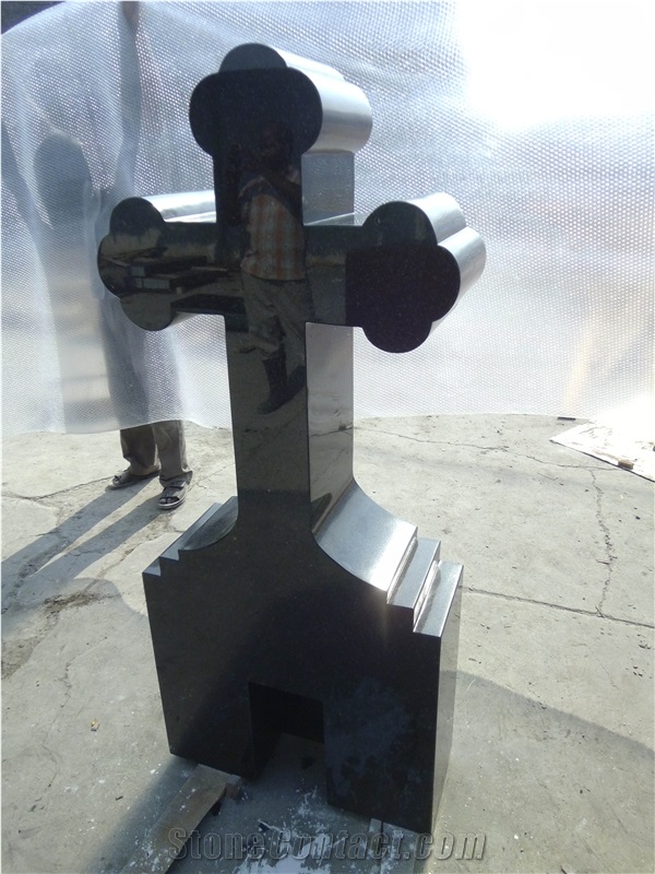 Black Monument Of Head Stone, Black Granite Monument & Tombstone