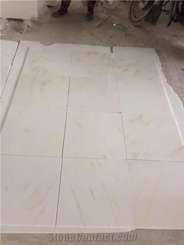 Golden Silk White Marble Slabs & Tiles