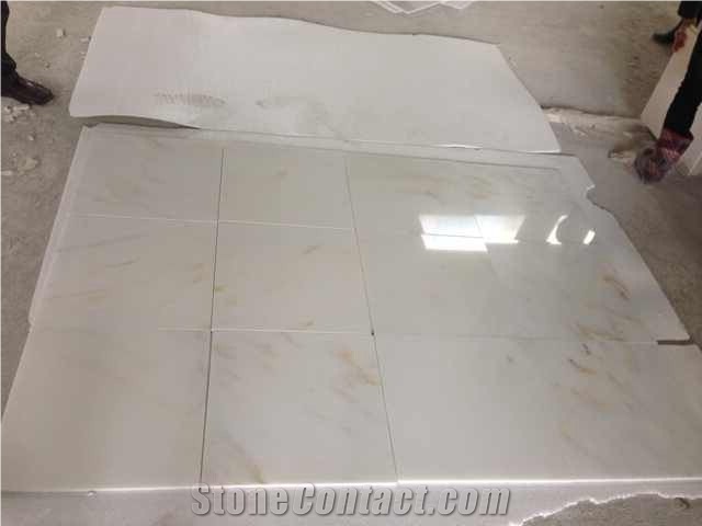 Golden Silk White Marble Slabs & Tiles