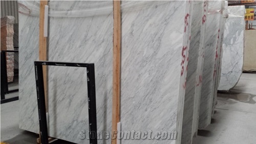 Bianco Carrara Venato Slabs & Tiles, Italy Grey Marble