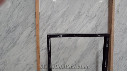 Bianco Carrara Venato Slabs & Tiles, Italy Grey Marble