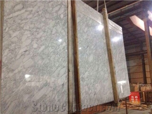 Bianco Carrara Venato Slabs & Tiles, Italy Grey Marble
