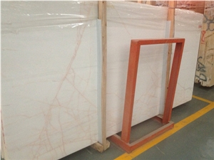 Red Line White Jade Slabs & Tiles, Red Line White Marble Slabs & Tiles