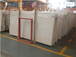 Red Line White Jade Slabs & Tiles, Red Line White Marble Slabs & Tiles