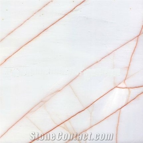 Red Line White Jade Slabs & Tiles, Red Line White Marble Slabs & Tiles