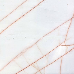 Red Line White Jade Slabs & Tiles, Red Line White Marble Slabs & Tiles
