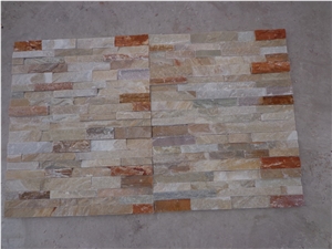 Best-Selling Chinese Cultured Stone Wall Veneers, Beige Stacked Stone Wall Cladding, Slate Ledge Stone Wall Tiles