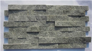 Green Quartzite Cultured Stone Veneer, Ledgestone Wall Panel, China Green Quartzite Cultured Stone