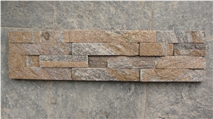 Rusty Quartzite Cultured Stone Wall Panels, Ledgestone Veneers, Quartzite Stacked Stone Wall Cladding