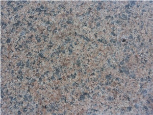 Simple Designed Golden Leaf Brown Granite Gravestone/Headstone/Monument & Tombstone