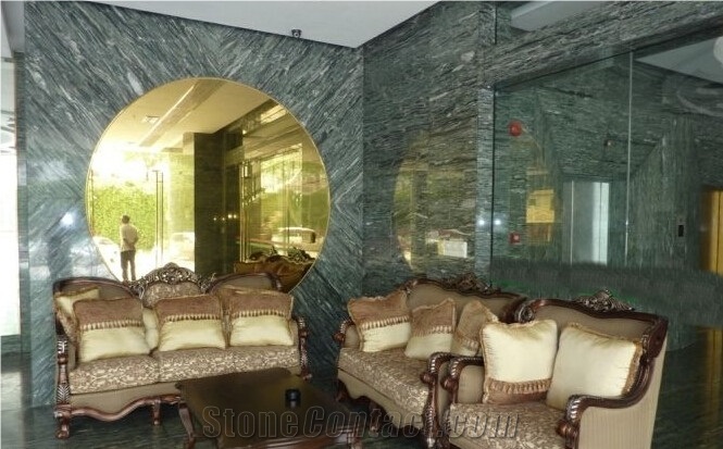 Yunnan Green/Seawave Green Flooring/Walling Chinese Green Granite Tiles & Slabs