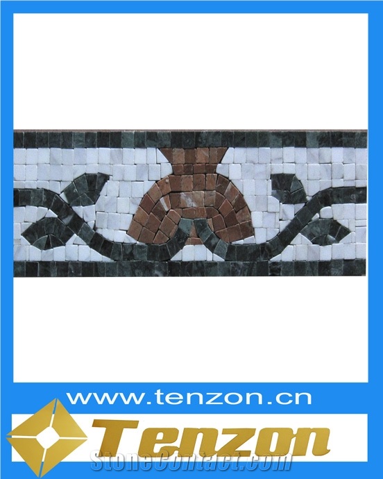 Big Flower Wall Border Mosaic