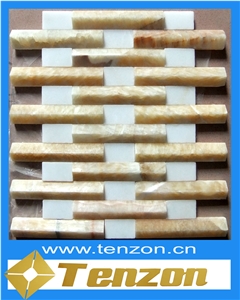 Brown Onyx Brick Mosaic