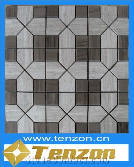 Diamond Series Mosaic, Breche De Benou Marble Mosaic