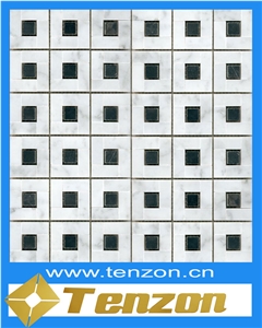 Diamond Series Mosaic, Breche De Benou Marble Mosaic