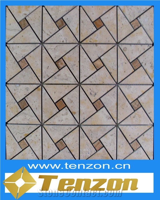 Diamond Series Mosaic, Breche De Benou Marble Mosaic