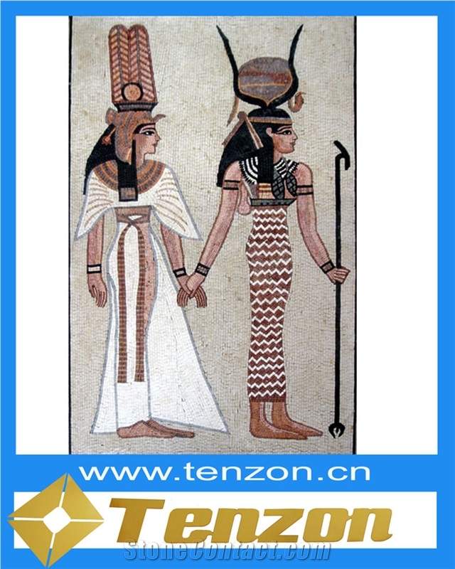 Egyptian Mural Marble Mosaic Art,Ariston White Marble Art Works