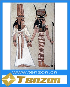 Egyptian Mural Marble Mosaic Art,Ariston White Marble Art Works