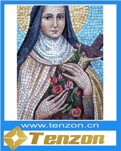 Goddness Mosaic Portrait Art
