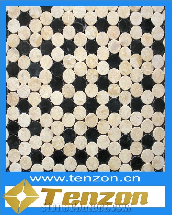 New Product Decorative Walls Stone Mosaic Tile, Absolute Beige Marble Mosaic