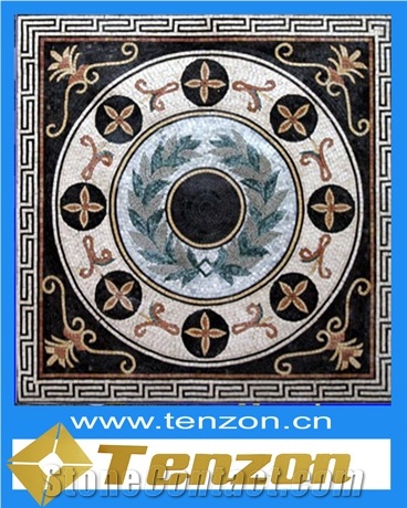 Round Floor Square Medallions