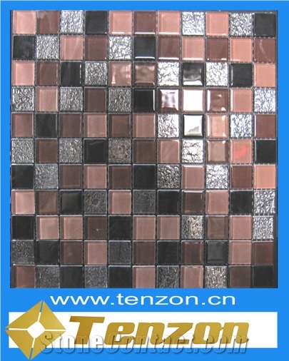 Storm Black Marble Glass Mosaic