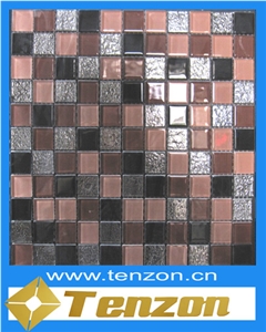 Storm Black Marble Glass Mosaic