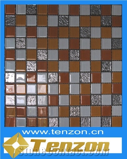Storm Black Marble Glass Mosaic