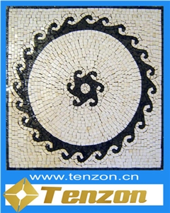 Wheel Type Marble Mosaic Medallion Wheel Type Marble Mosaic Medallion